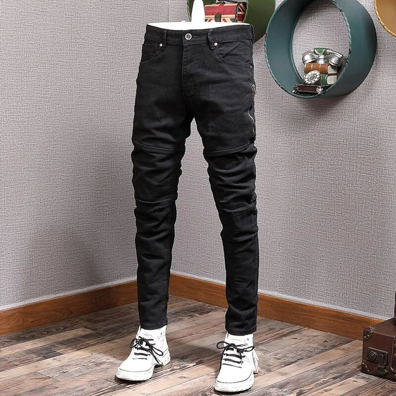 Camouflage Pattern Slim Fit Jeans