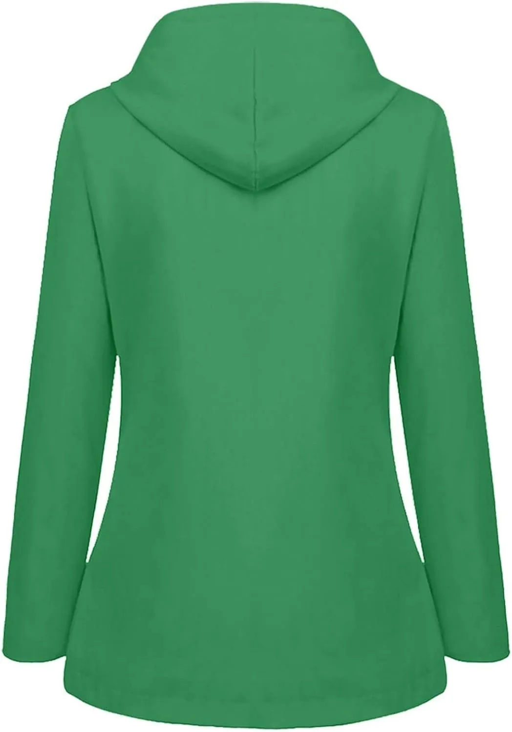Canbebig Women's Raincoats Waterproof Rain Jacket Windbreaker Lightweight Outdoor Jacket Hooded Trench Coats with Drawstring
