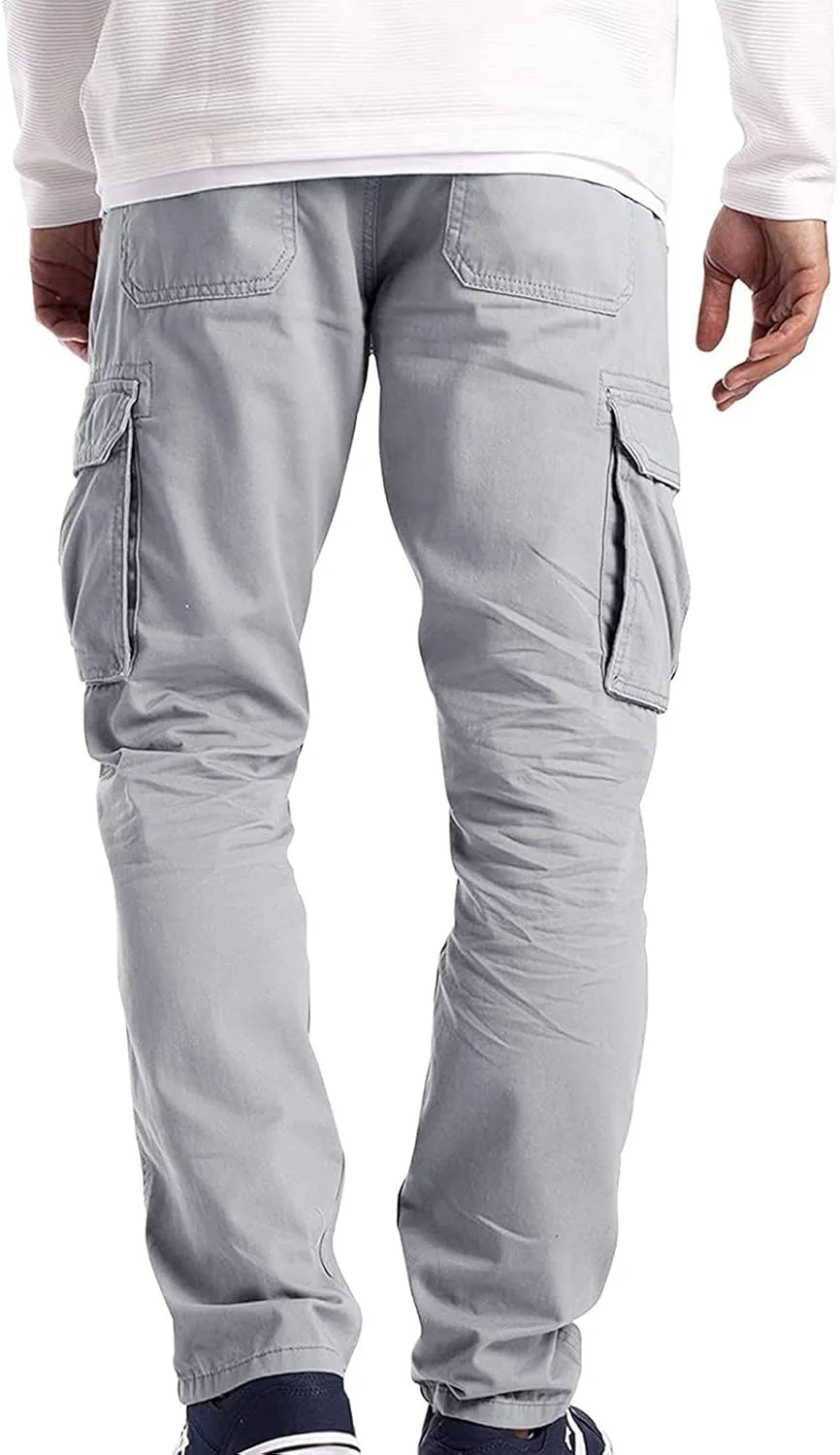 Cargo Pants for Men Big and Tall Pants Lightweight Sports Jogger Sweatpants Drawstring Pants Outdoor Fishing Trousers