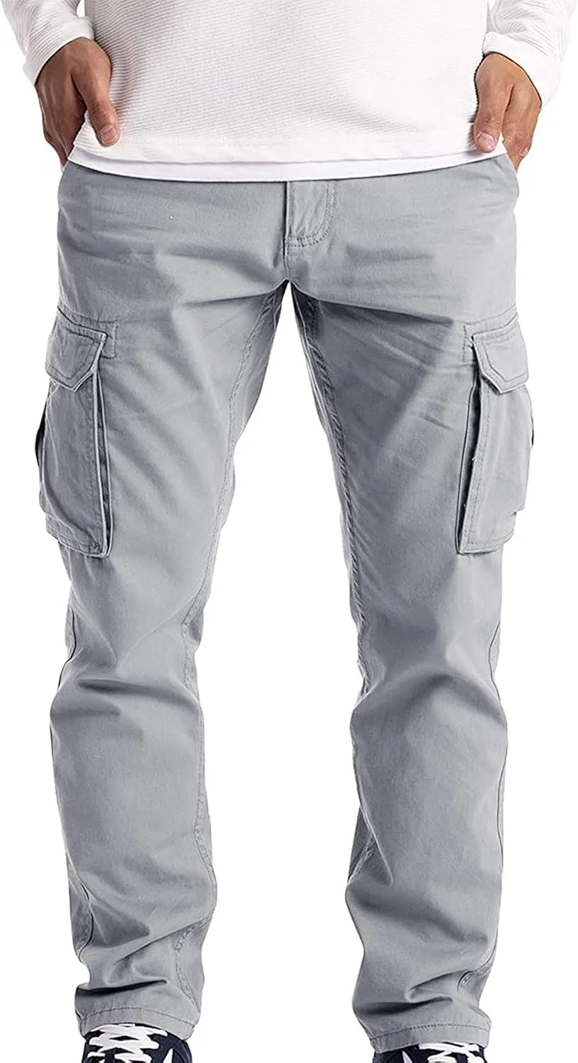 Cargo Pants for Men Big and Tall Pants Lightweight Sports Jogger Sweatpants Drawstring Pants Outdoor Fishing Trousers