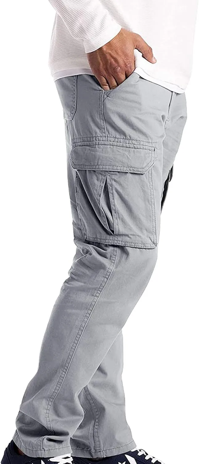 Cargo Pants for Men Big and Tall Pants Lightweight Sports Jogger Sweatpants Drawstring Pants Outdoor Fishing Trousers
