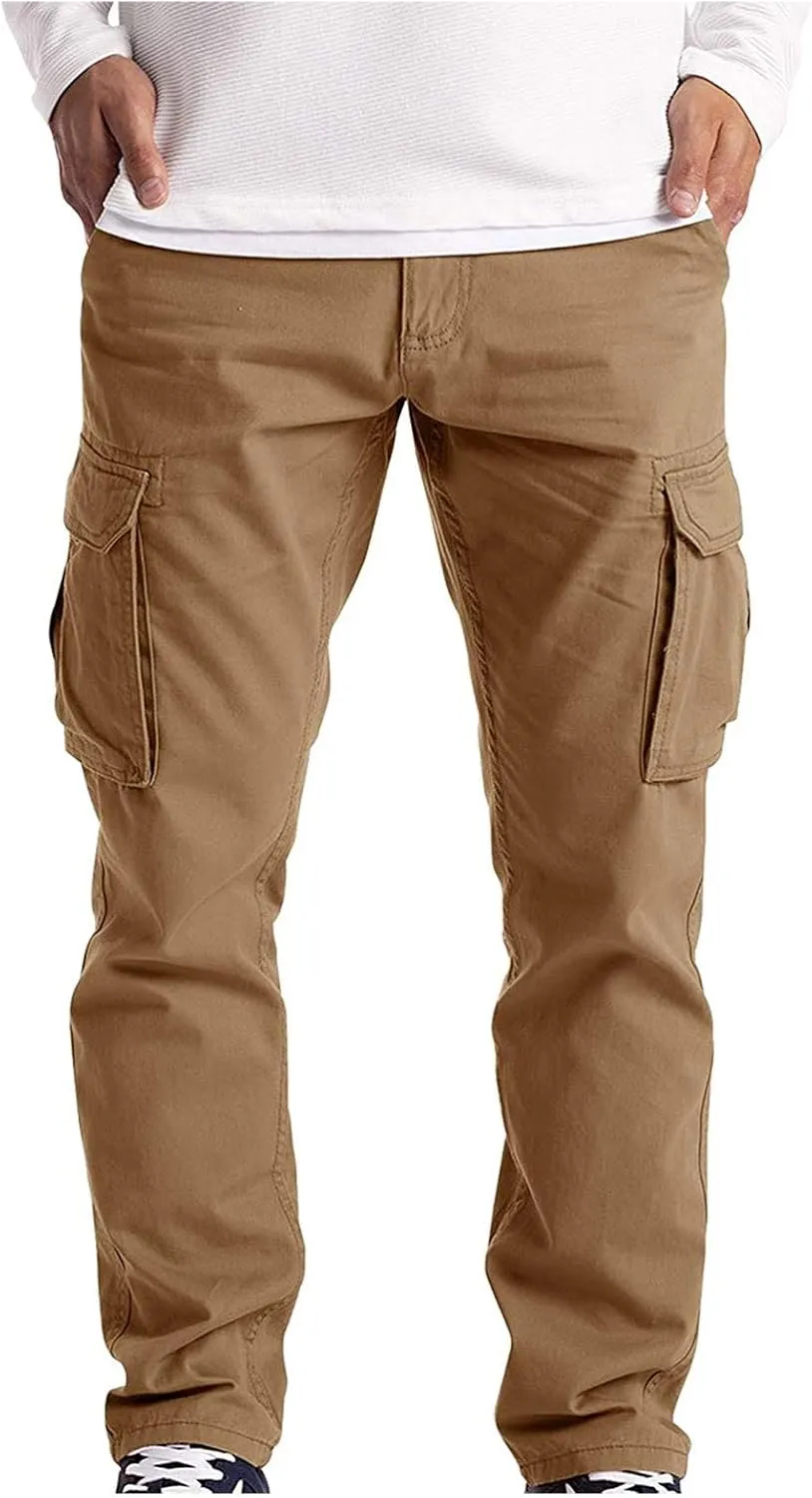 Cargo Pants for Men Big and Tall Pants Lightweight Sports Jogger Sweatpants Drawstring Pants Outdoor Fishing Trousers
