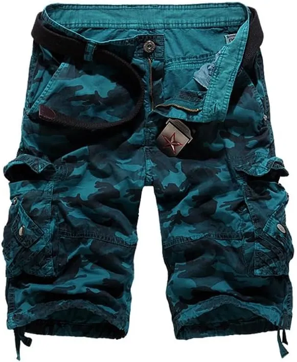 Cargo Shorts for Mens Multi Pockets Relaxed Fit Outdoor Cargo Shorts Fashion Hiking Cargo Shorts with Pockets