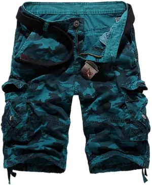 Cargo Shorts for Mens Multi Pockets Relaxed Fit Outdoor Cargo Shorts Fashion Hiking Cargo Shorts with Pockets
