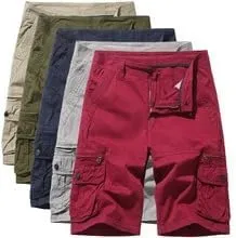 Cargo Shorts for Mens Multi Pockets Relaxed Fit Outdoor Cargo Shorts Fashion Hiking Cargo Shorts with Pockets