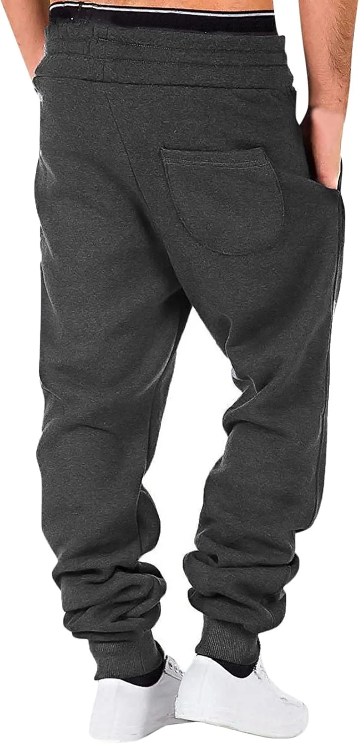 Cargo Sweatpants for Men Baggy Athletic Cargo Sports Pants Sweats Casual Straight-Leg Trousers Men's Cargo Sweatpants