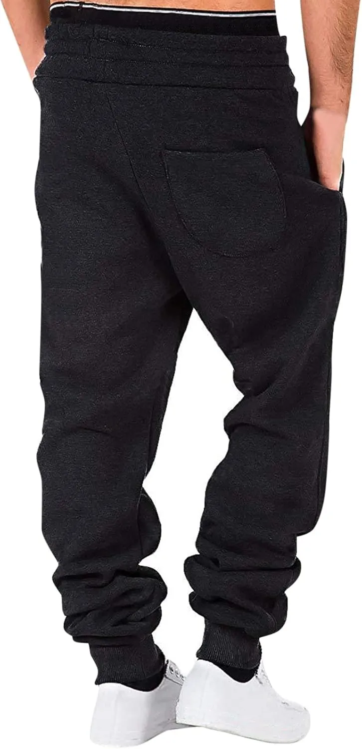Cargo Sweatpants for Men Baggy Athletic Cargo Sports Pants Sweats Casual Straight-Leg Trousers Men's Cargo Sweatpants