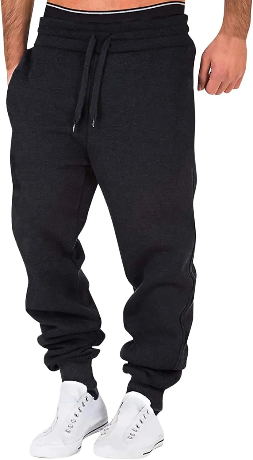 Cargo Sweatpants for Men Baggy Athletic Cargo Sports Pants Sweats Casual Straight-Leg Trousers Men's Cargo Sweatpants