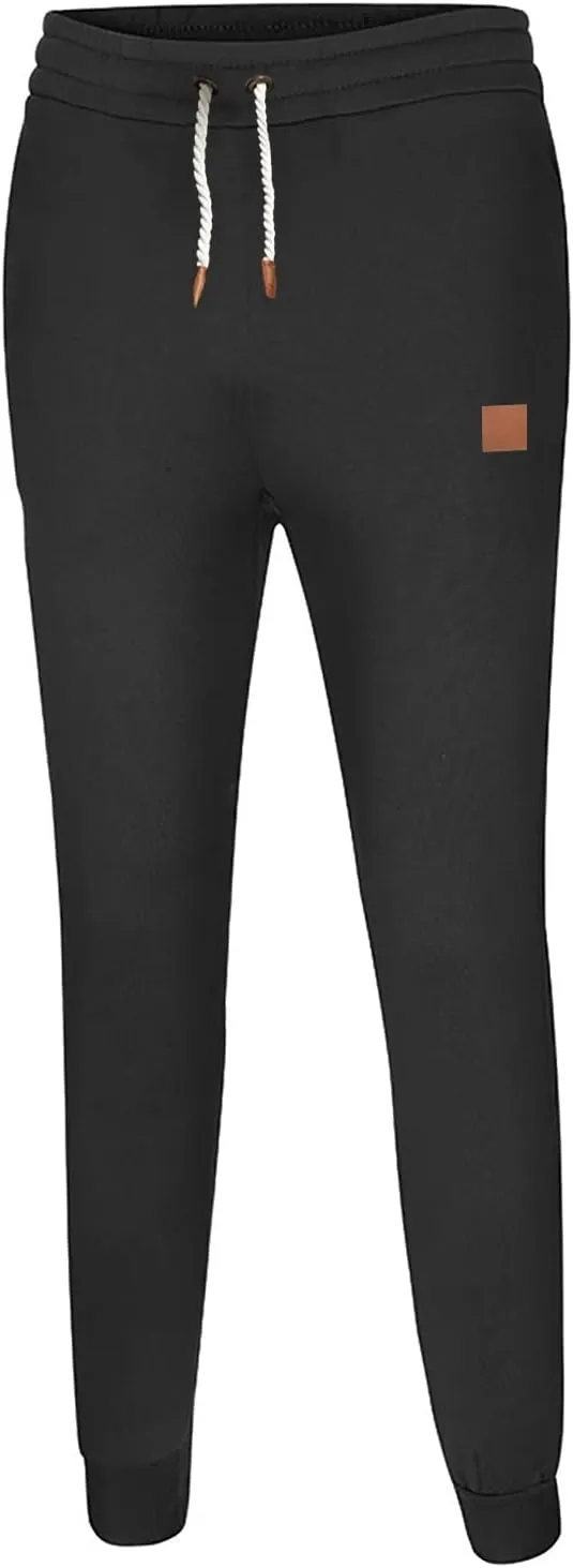 Cargo Sweatpants for Men Big and Tall with Zipper Fly Sweatpants for Men Lightweight Loose Fit Open Bottom Sweatpants