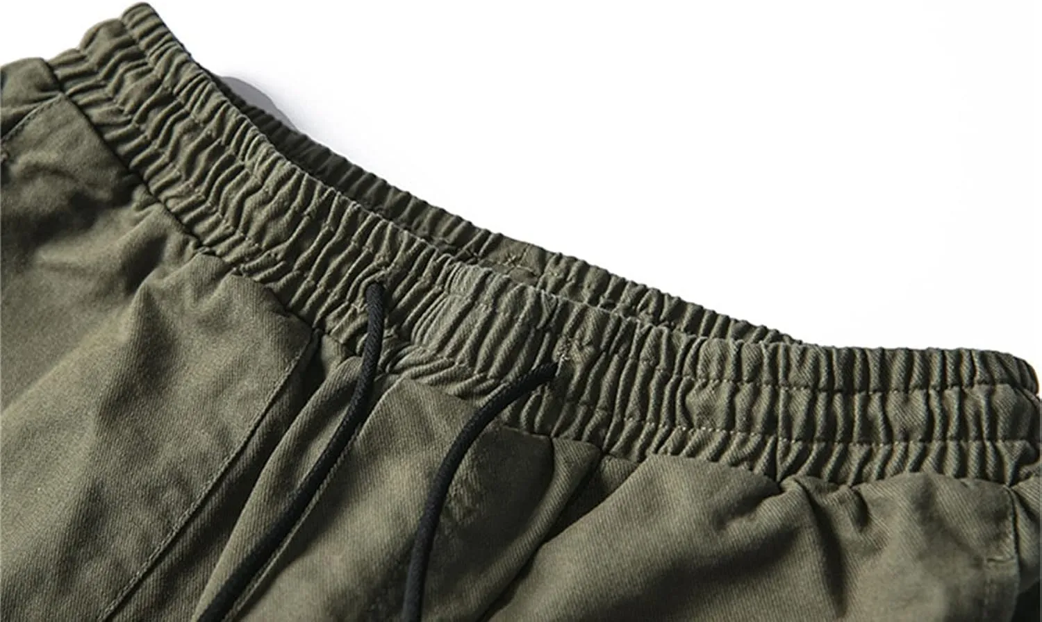 Cargo Trousers for Men Elastic Waist Cargo Pants Open Bottom Drawstring Baggy Joggers Men's Tactical Cargo Joggers