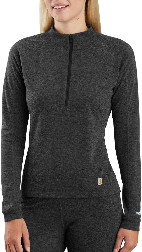Carhartt Women's Force Heavyweight Quarter-Zip Thermal Base Layer Long Sleeve Shirt