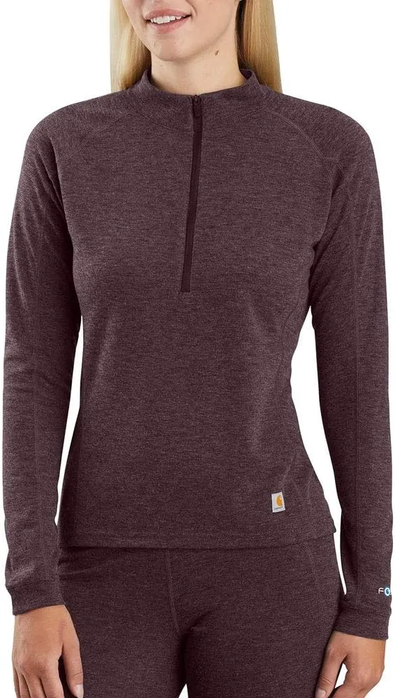 Carhartt Women's Force Heavyweight Quarter-Zip Thermal Base Layer Long Sleeve Shirt