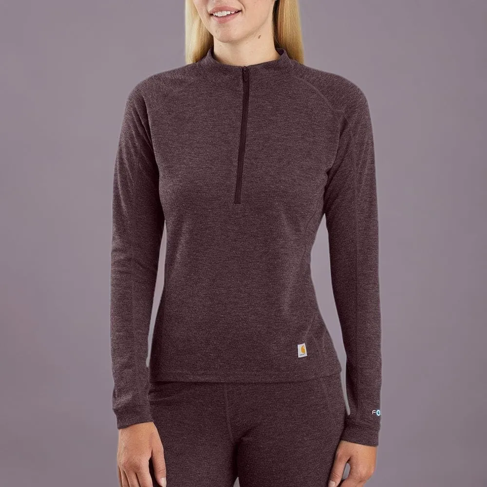 Carhartt Women's Force Heavyweight Quarter-Zip Thermal Base Layer Long Sleeve Shirt
