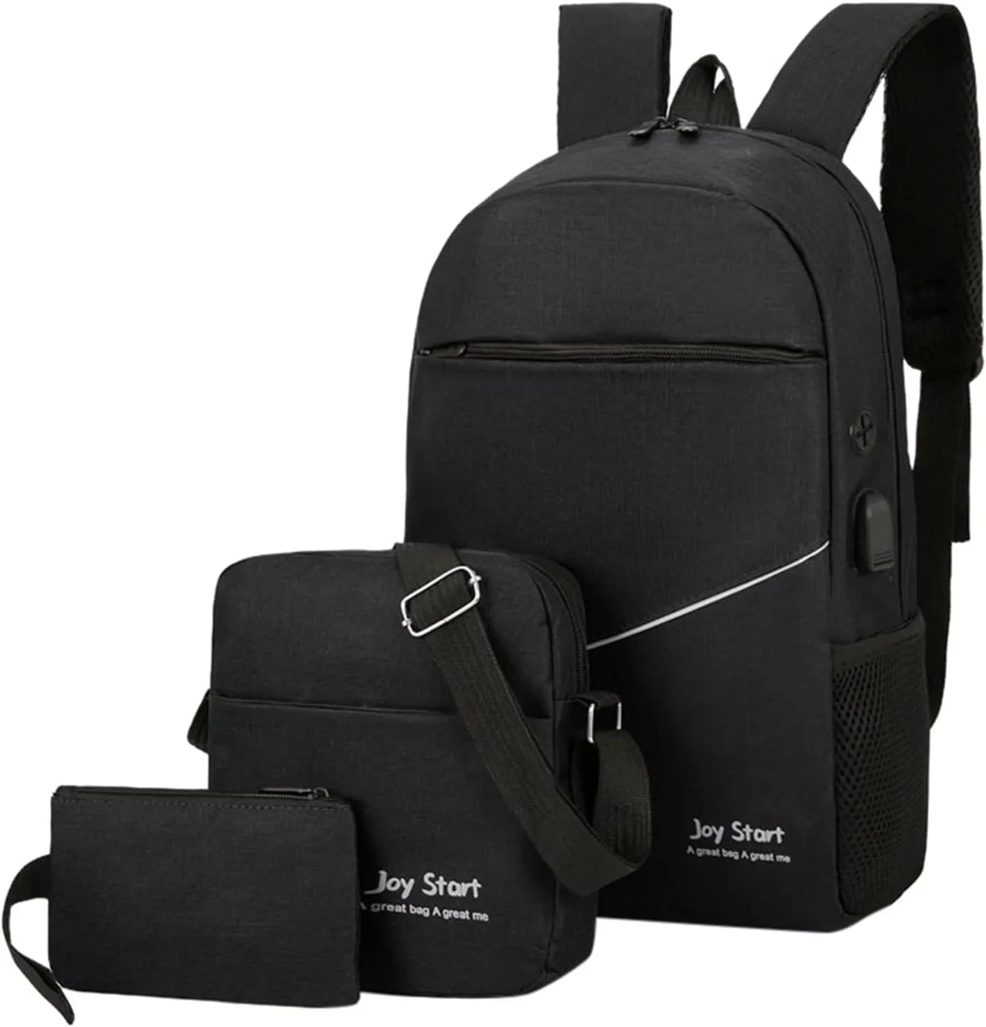 Carry On Backpack Men Backpack Three Piece Solid Color Travel Bag Computer Business Bag Shoulder Water Proof