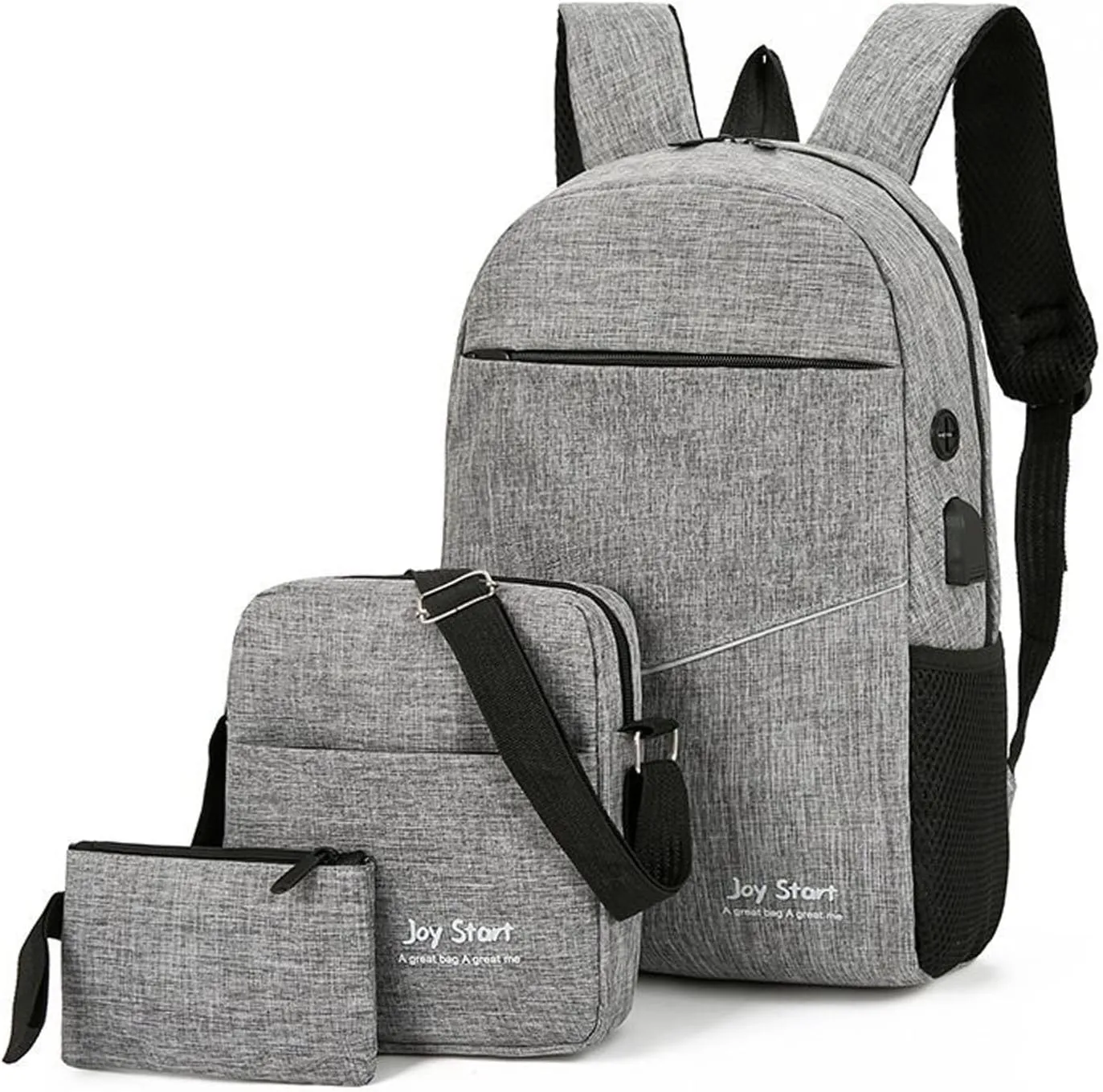 Carry On Backpack Men Backpack Three Piece Solid Color Travel Bag Computer Business Bag Shoulder Water Proof