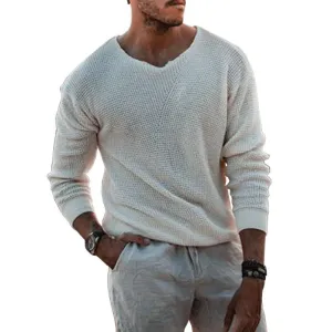 Casual Round Neck Slim Pullover Knitwear