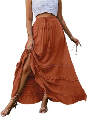 Casual Skirt for Women Casual Women Ruffle Hem Mini Skirt Trendy