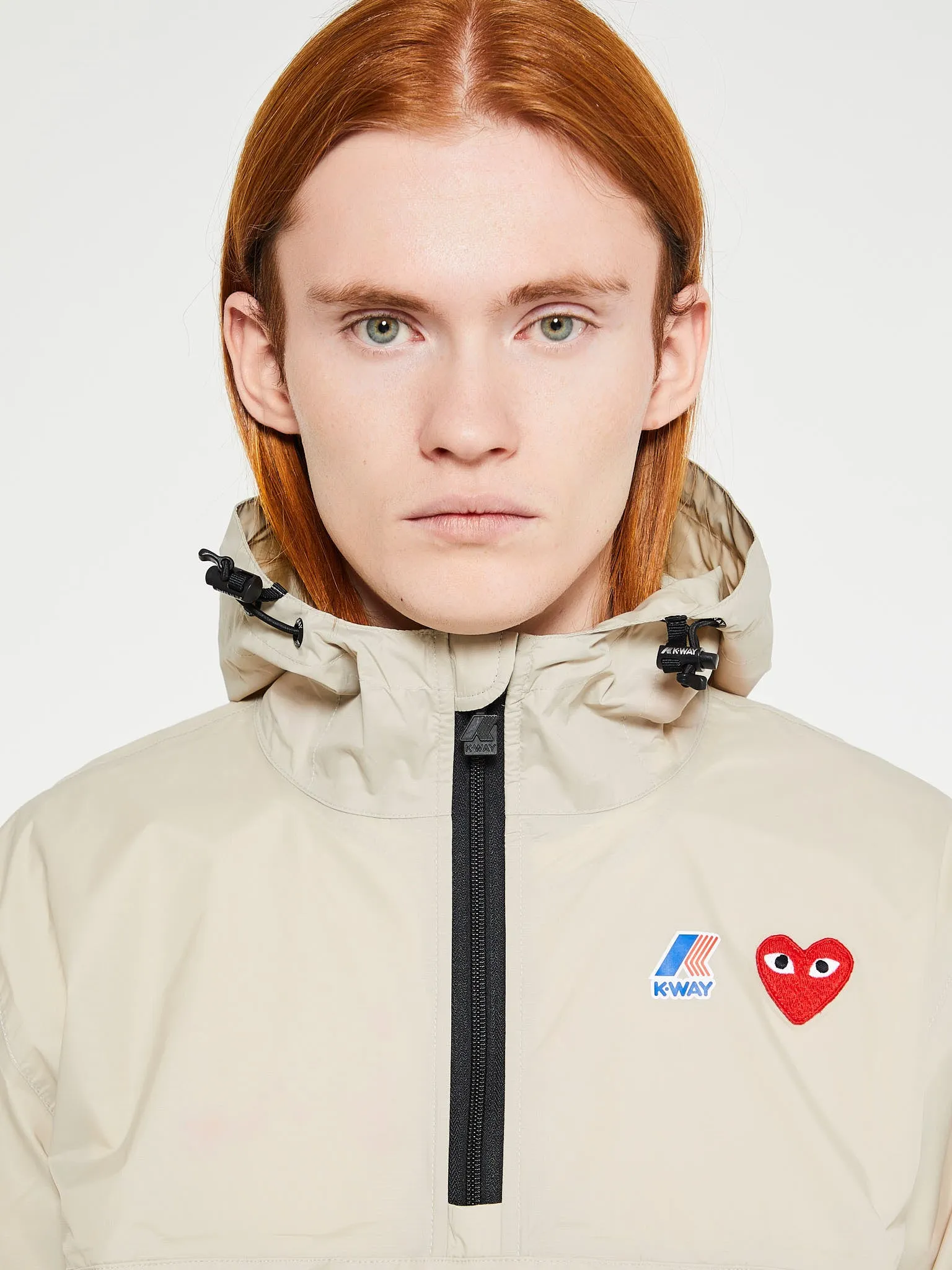 CDG x K-Way Le Vrai 3.0 Leon Jacket in Beige