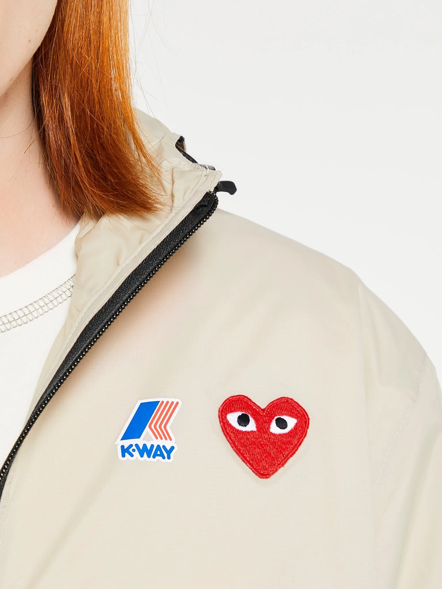 CDG x K-Way Le Vrai 3.0 Leon Jacket in Beige