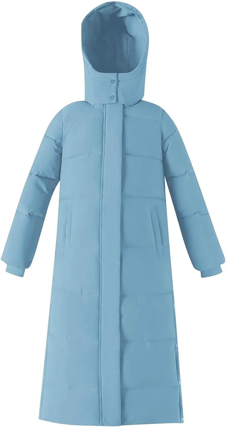 Ceboyel Women Long Puffer Winter Coat Trendy Quilted Down Jacket Hooded Thicken Warm Coats 2024 Clothes Outerwear
