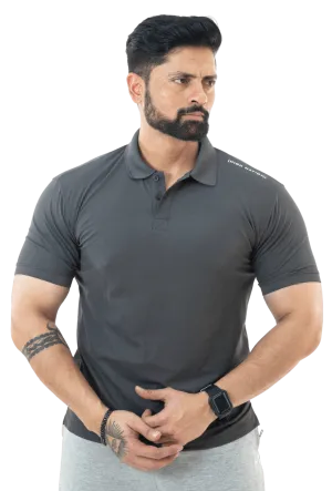 Charcoal Grey Mars Polo T-shirt