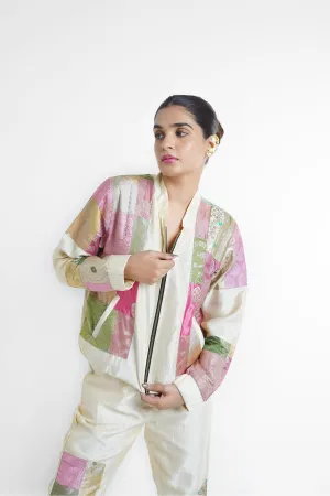Cheri Upcycled Silk Unisex Bomber Jacket