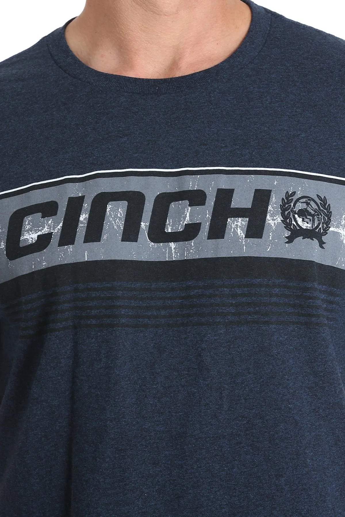 CINCH MEN'S CLASSIC LOGO TEE - NAVY HEATHER STYLE MTT1690375
