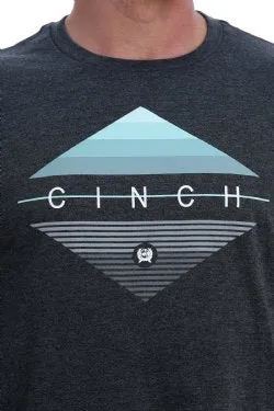 CINCH MEN'S CREW NECK LOGO TEE - HEATHER CHARCOAL - MTT1690432