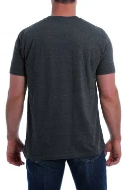 CINCH MEN'S CREW NECK LOGO TEE - HEATHER CHARCOAL - MTT1690432