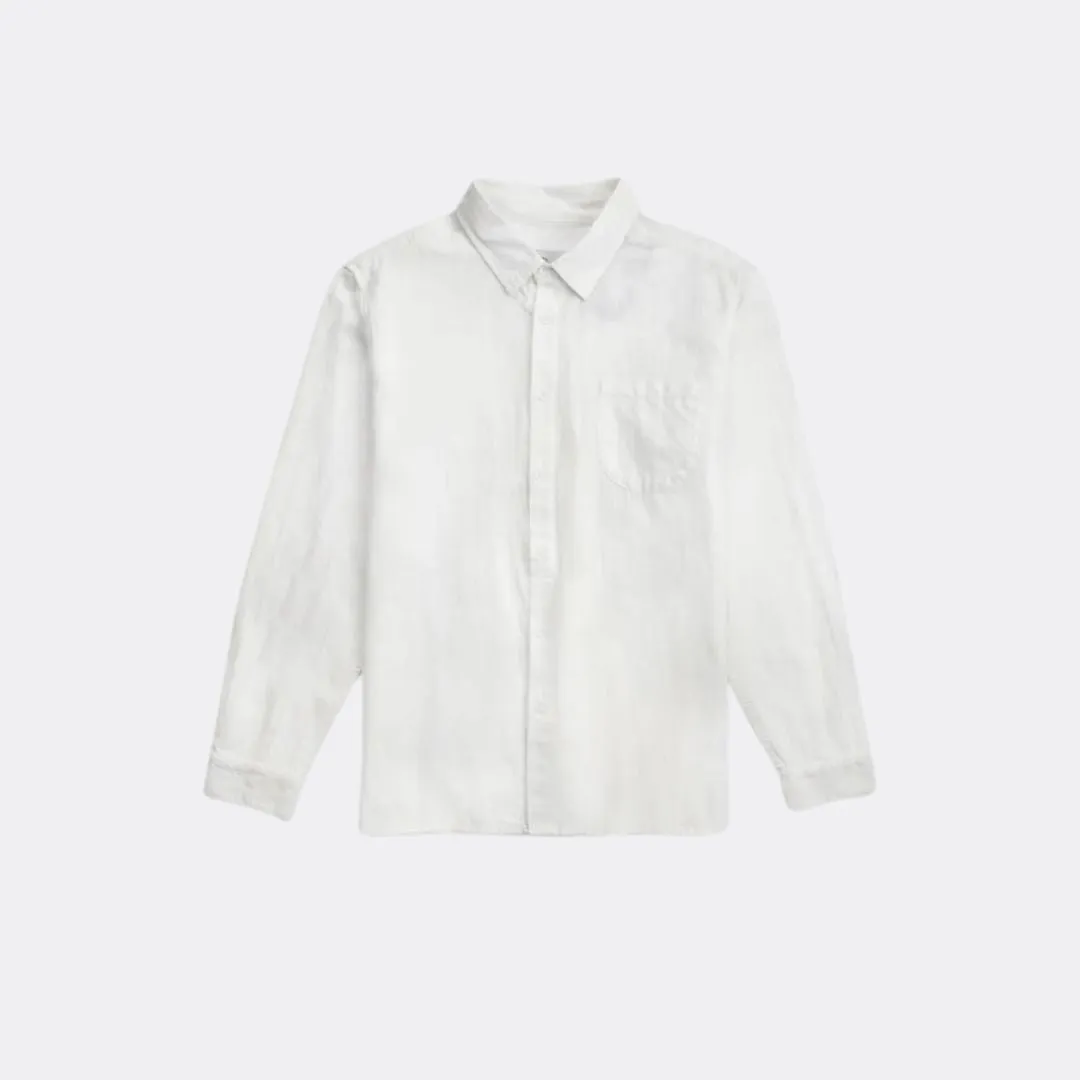 Classic Linen LS Shirt (Vintage White)