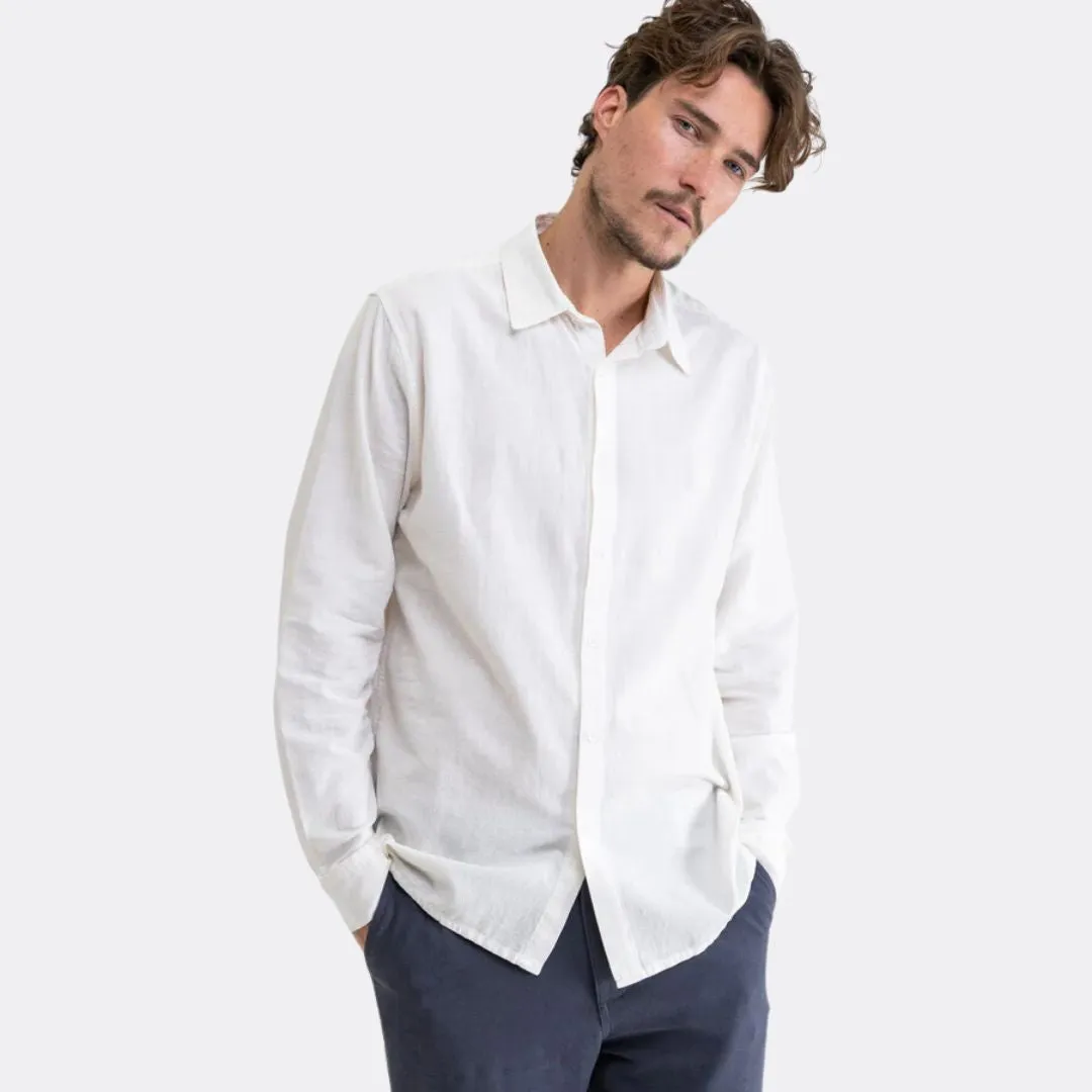 Classic Linen LS Shirt (Vintage White)