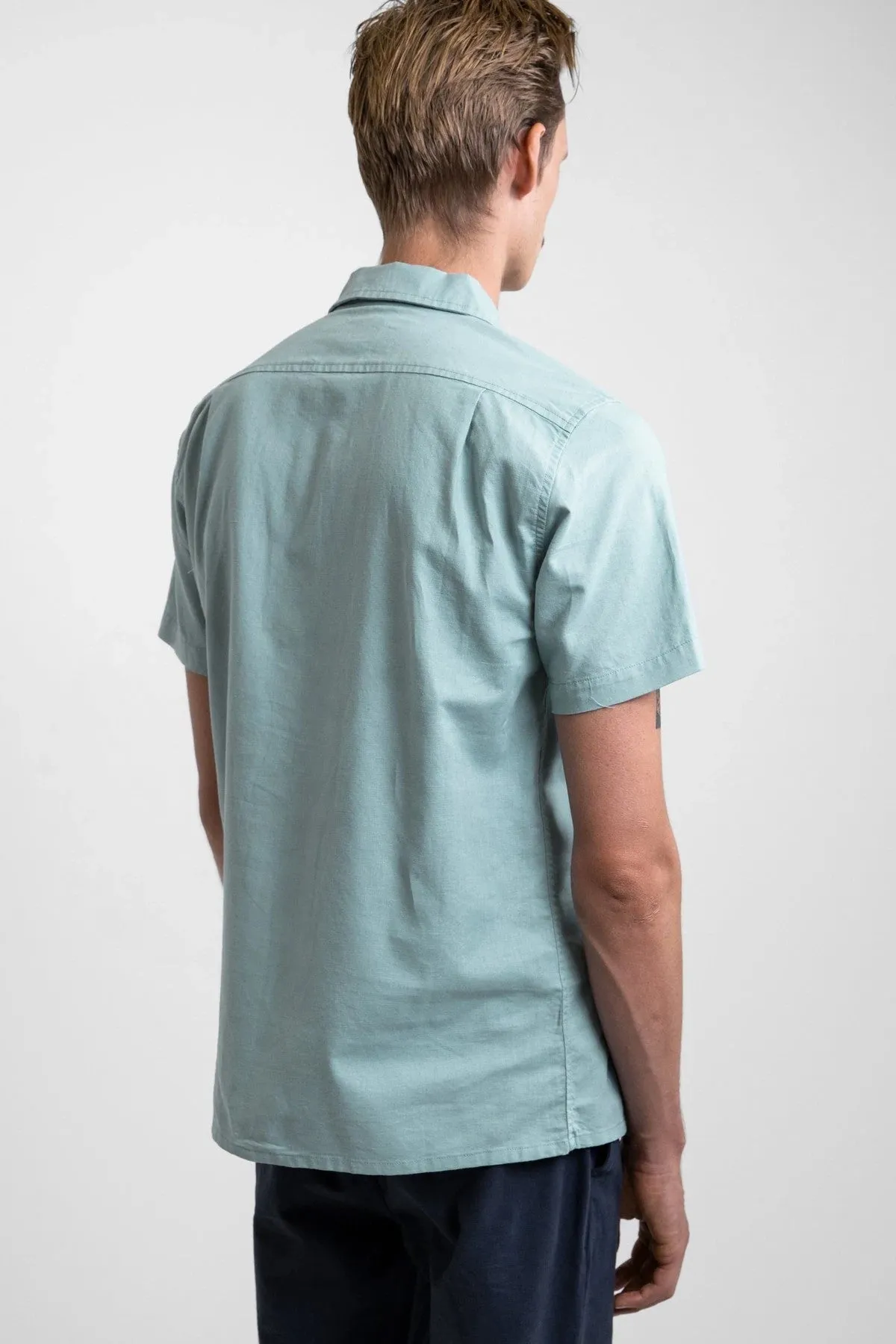 Classic Linen SS Shirt (Eucalyptus)