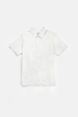 Classic Linen Ss Shirt White