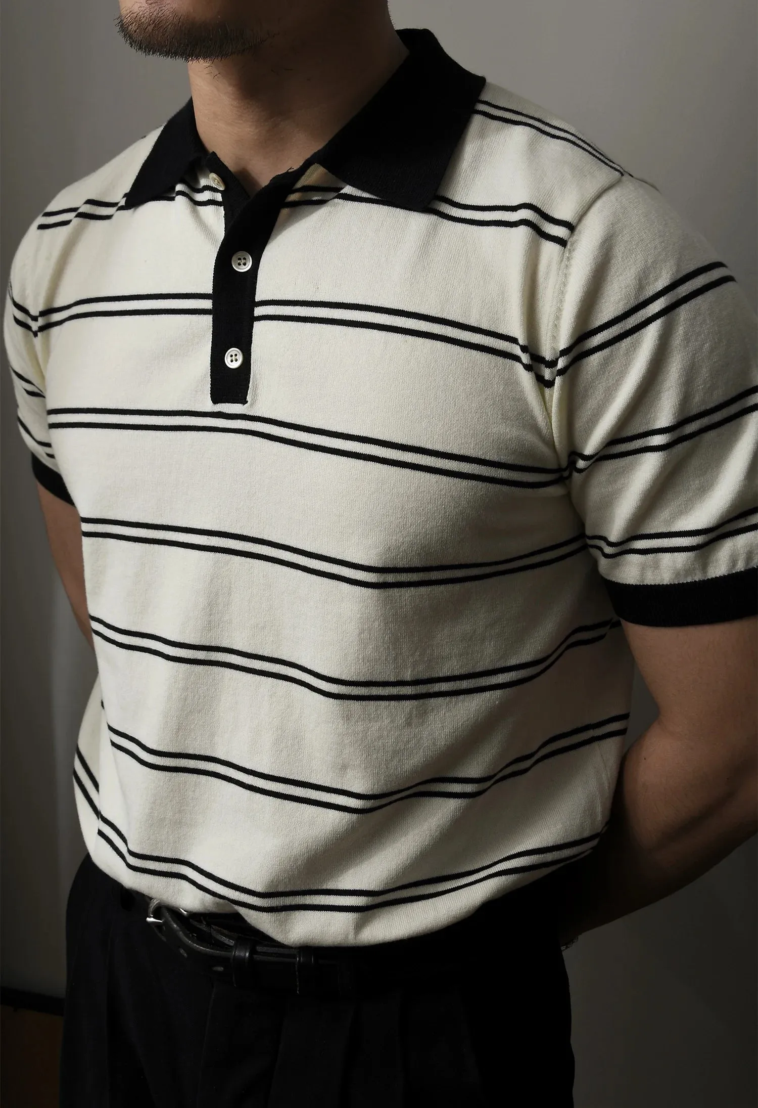 Classic Style Striped Polo Shirt for Men - Short Sleeves