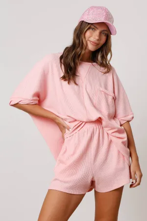 Contrast Rib Thermal Lounge Set