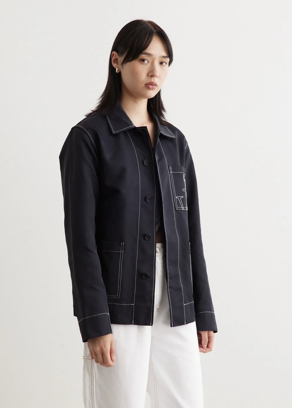 Contrast Seam Workwear Jacket