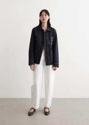 Contrast Seam Workwear Jacket
