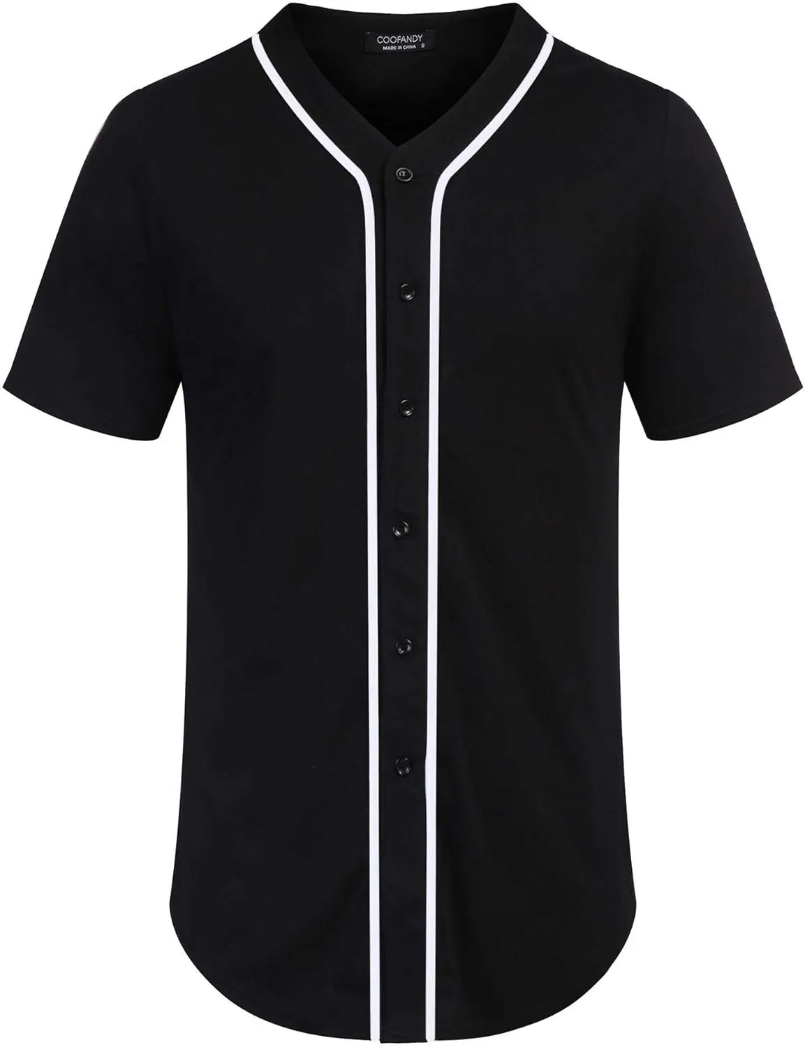 COOFANDY Men's Baseball Button Down Jersey Short Sleeve Hipster Hip Hop T Shirts