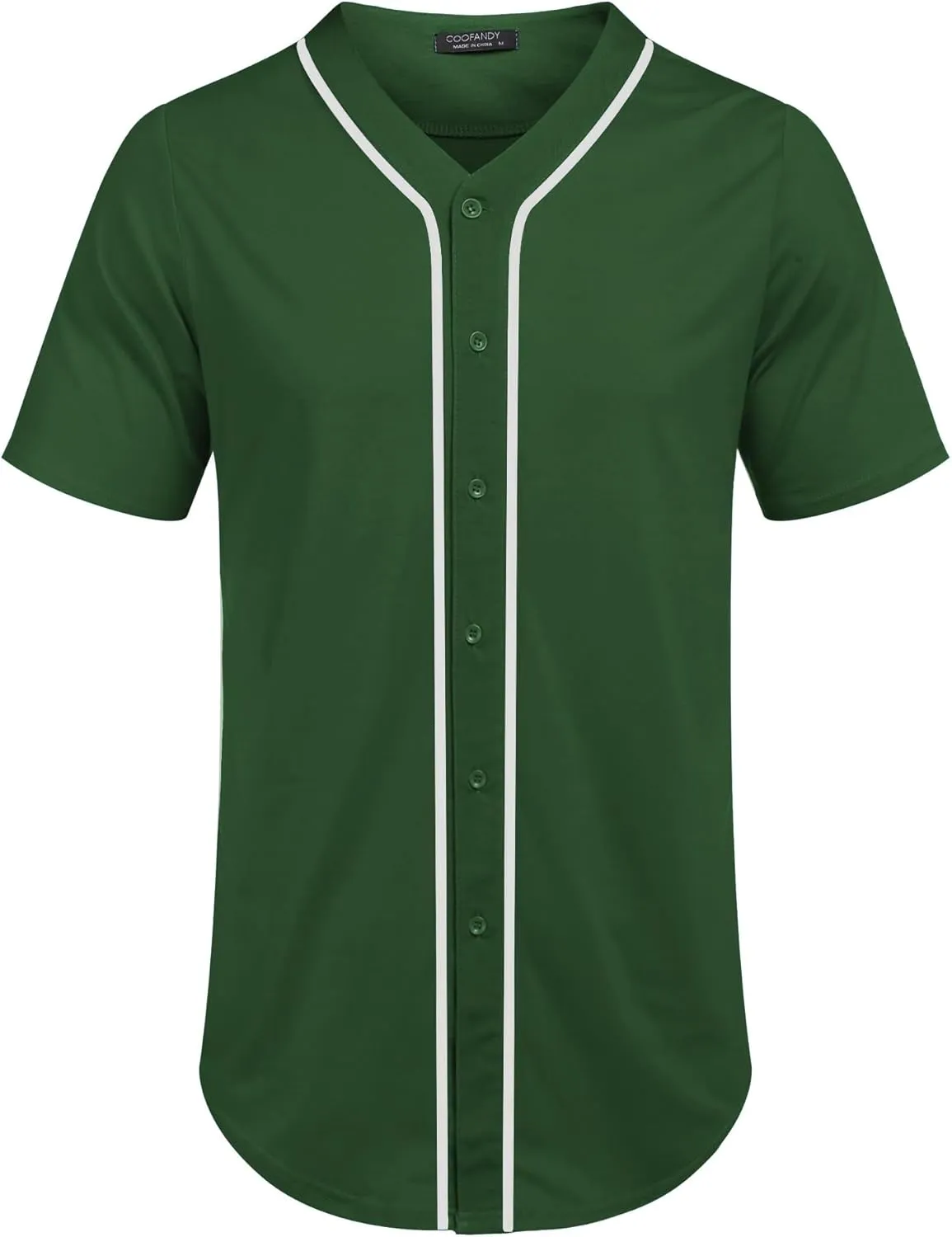 COOFANDY Men's Baseball Button Down Jersey Short Sleeve Hipster Hip Hop T Shirts