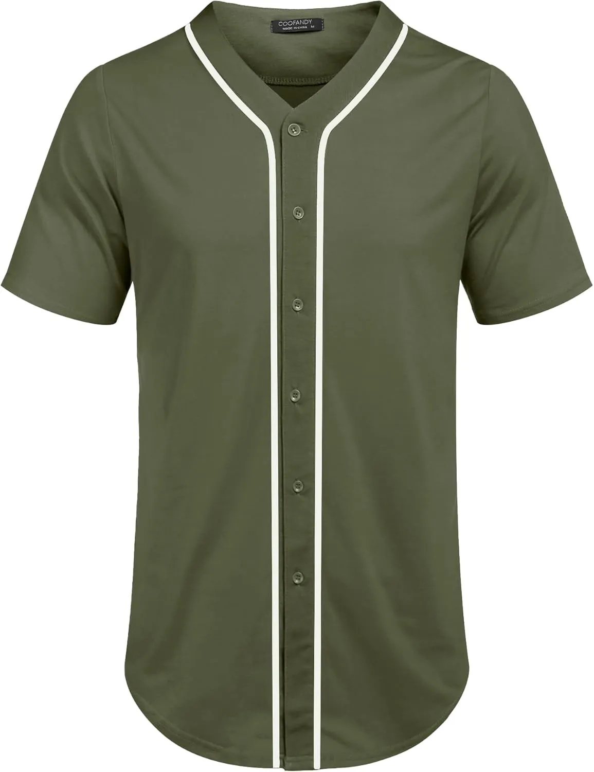 COOFANDY Men's Baseball Button Down Jersey Short Sleeve Hipster Hip Hop T Shirts