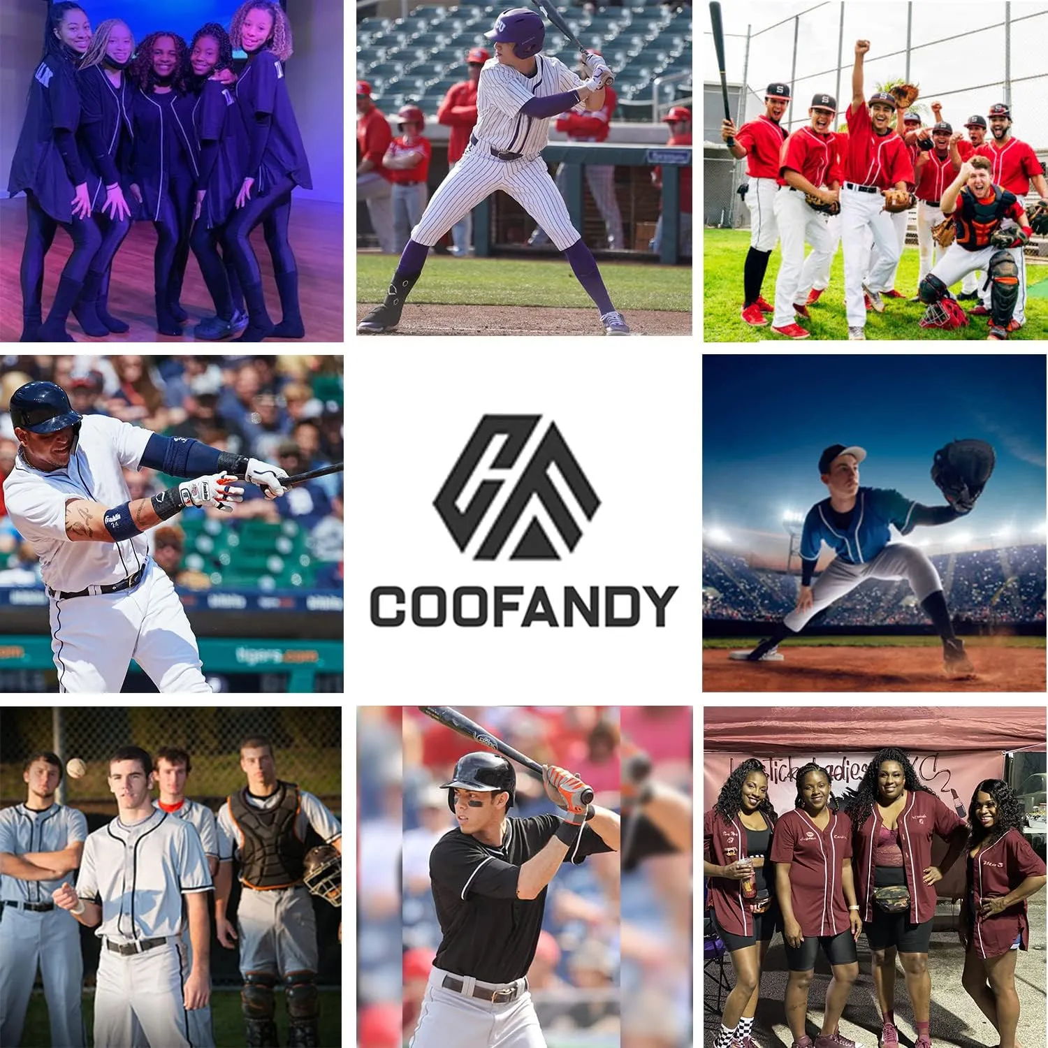 COOFANDY Men's Baseball Button Down Jersey Short Sleeve Hipster Hip Hop T Shirts