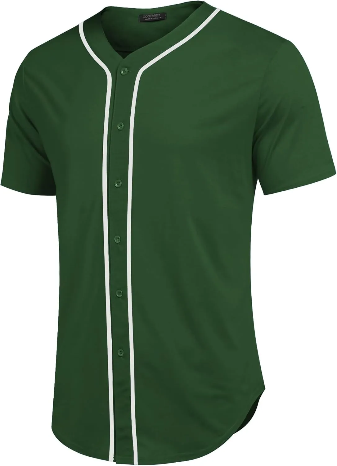 COOFANDY Men's Baseball Button Down Jersey Short Sleeve Hipster Hip Hop T Shirts