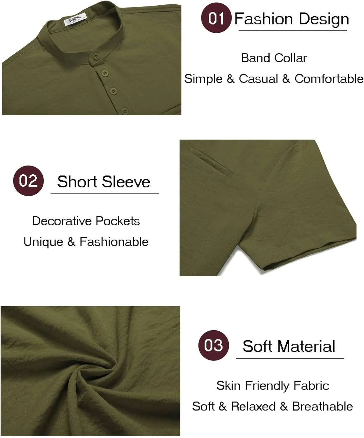 COOFANDY Men's Linen Sets 2 Piece Outfits Short Sleeve Henley Shirts and Shorts Summer Beach Yoga Pants Set