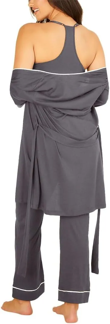 Cosabella Women's Bella Curvy Racerback Cami, Pant & Robe Pj Set