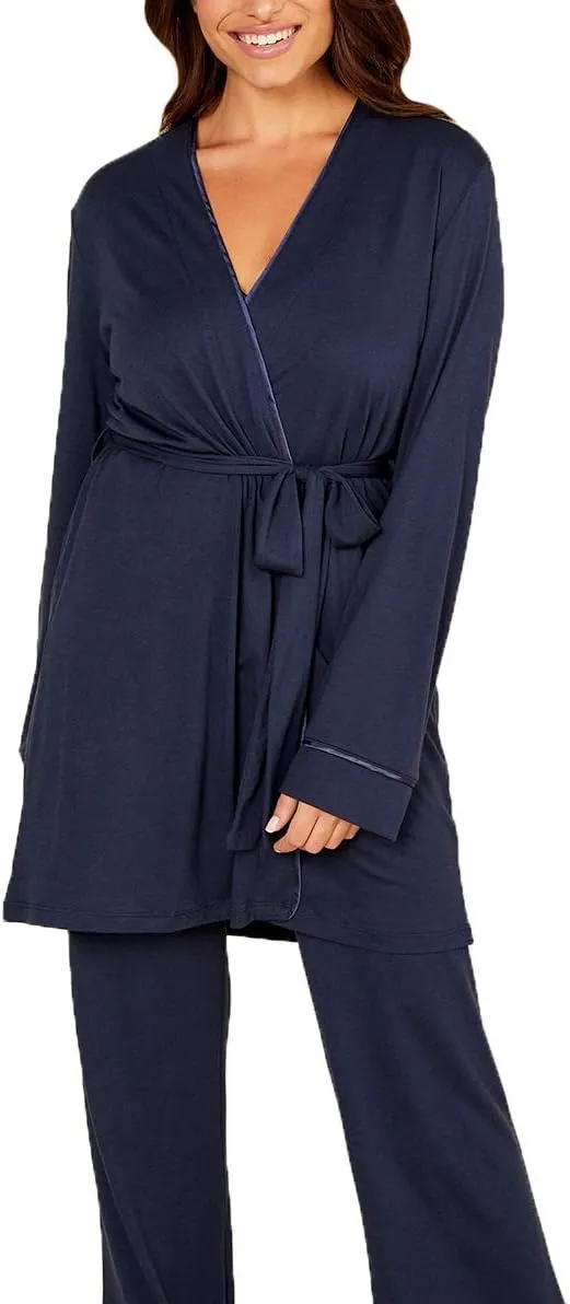 Cosabella Women's Bella Curvy Racerback Cami, Pant & Robe Pj Set