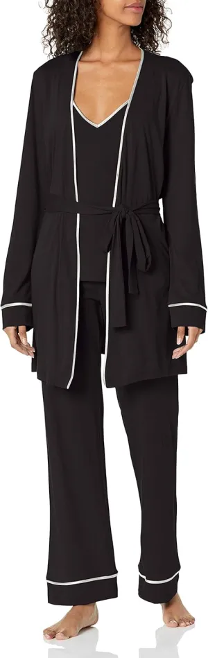Cosabella Women's Bella Curvy Racerback Cami, Pant & Robe Pj Set