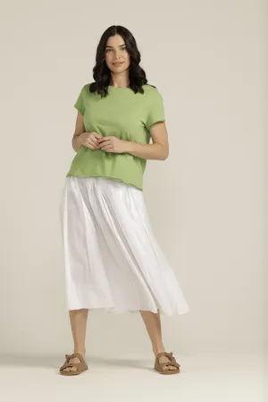 Cotton Crew Neck Tee Apple Green