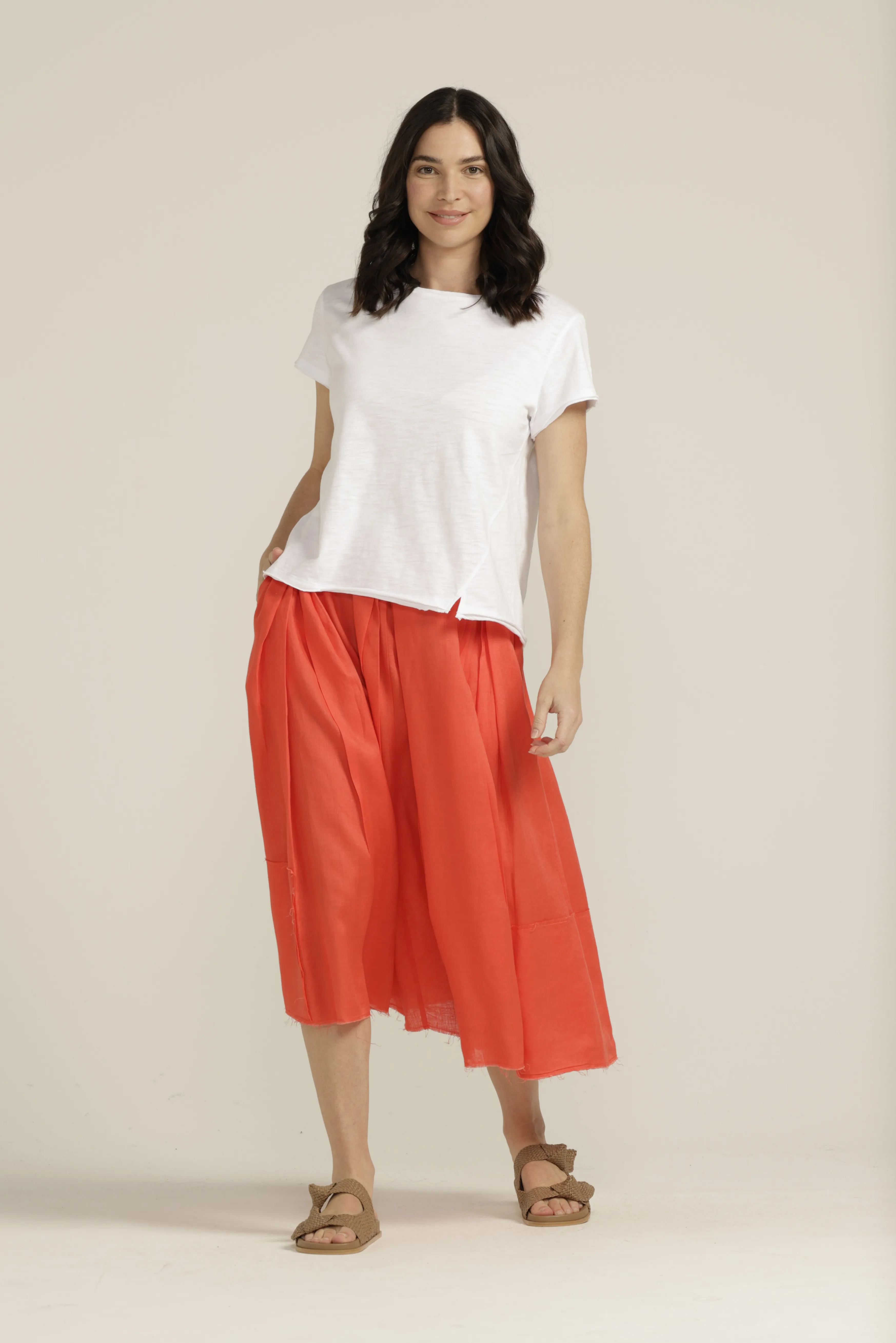 Cotton Crew Neck Tee White