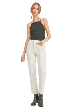 Cut Off Cropped Straight Leg