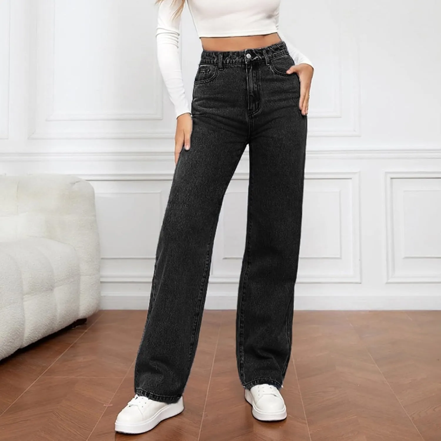 Cute Jeans Sweatpant Jeans Jeans for Women Trendy Petite Straight Leg Jeans for Women Plus Size Womens Pants Casual